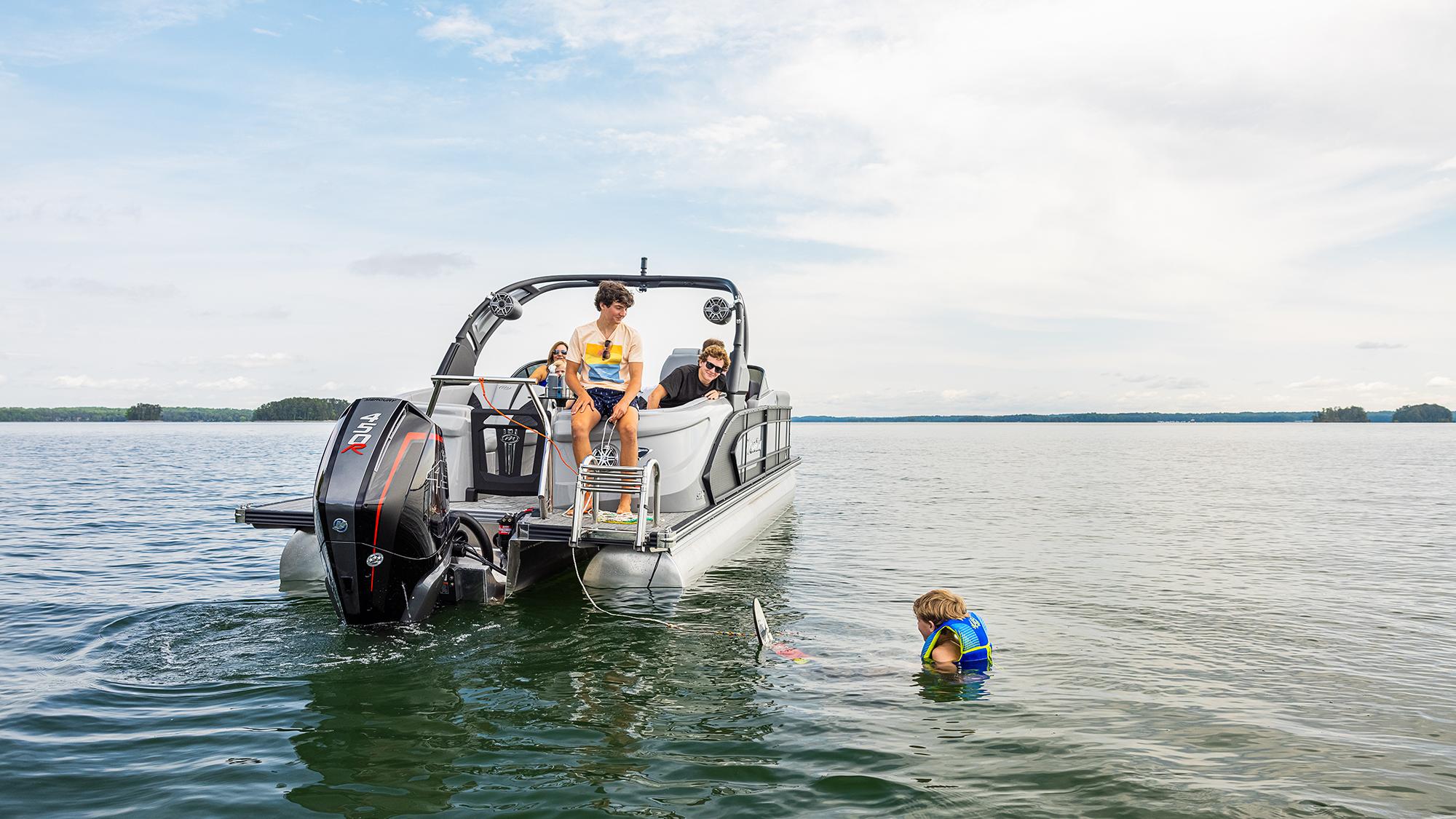 Manitou Blog Can A Pontoon Boat Pull A Skier